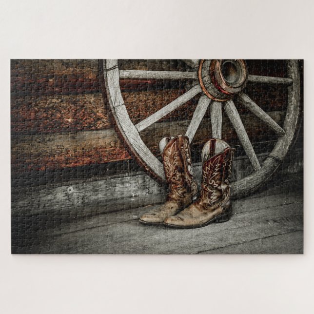 Cowboy-Stiefel Puzzle (Horizontal)