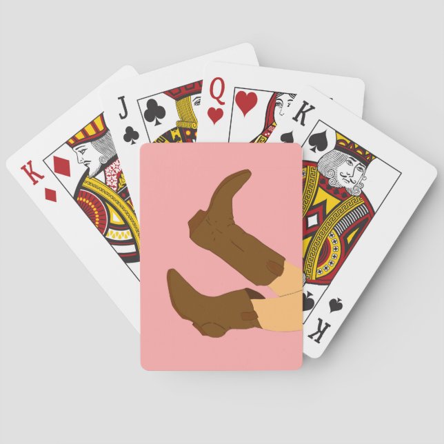 Cowboy-Stiefel Spielkarten (Rückseite)