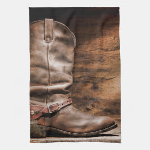 Cowboy-Stiefel Sporn Landseil Küchenhandtuch Küchentuch