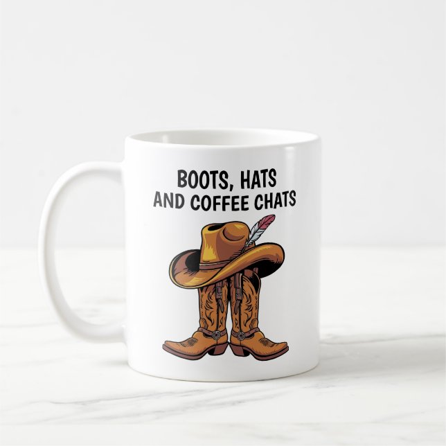 Cowboy Stiefel und Hut Kaffeetasse (Links)
