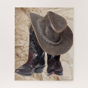 Cowboy Stiefel und Hut Puzzle
