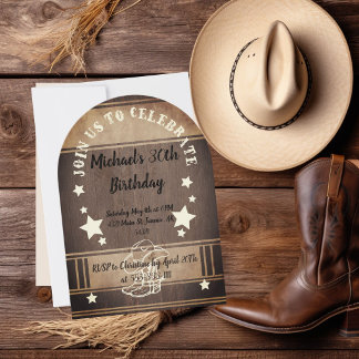 Cowboy-Stiefel und Hut zum 30. Geburtstag Karte