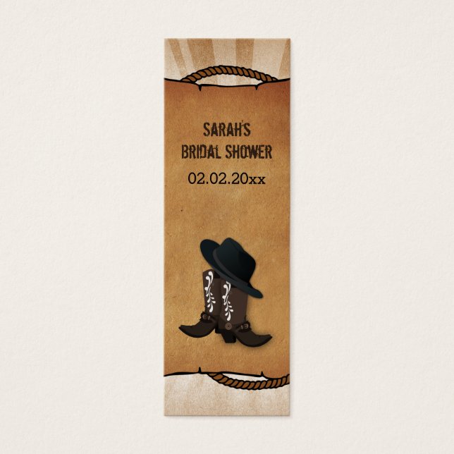 Cowboy Stiefel Western Personalisierte Geschenktas (Vorderseite)