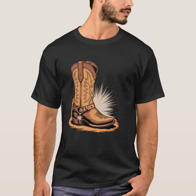 Cowboy-Stiefel Western T-Shirt (Vorderseite)