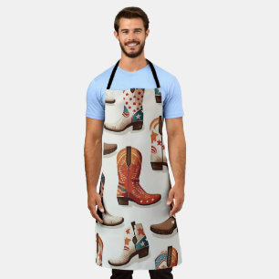 Cowboy Stiefelmuster Schürze