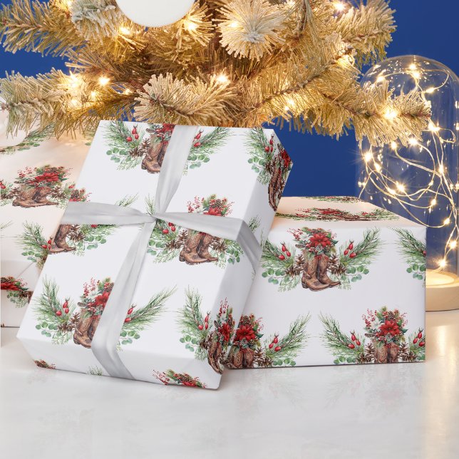 Cowboy Stiefelpapier Geschenkpapier (Feiertage)