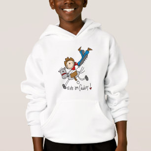 Cowboy-Strichmännchen-T-Shirts und Geschenke Hoodie
