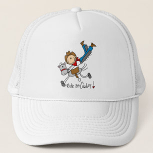 Cowboy-Strichmännchen-T-Shirts und Geschenke Truckerkappe