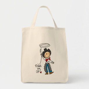 Cowboy-T-Shirts und Geschenke mit dem Slogan Round Tragetasche