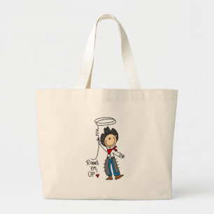 Cowboy-T-Shirts und Geschenke zum Thema 'Round Em Jumbo Stoffbeutel