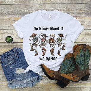 Cowboy-Tanz-Skelett-Halloween-T-Shirt Tri-Blend Shirt