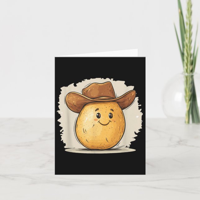 Cowboy Tato Kostüm mit Western-Hut für Jungen und Karte (Vorderseite)