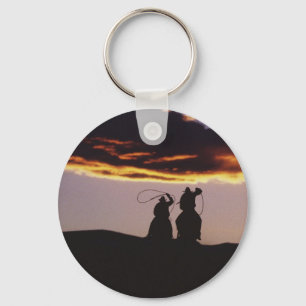 Cowboy-Team mit Lassoes Schlüsselanhänger