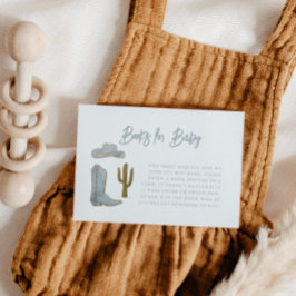 Cowboy-Thema Buchanfrage Begleitkarte