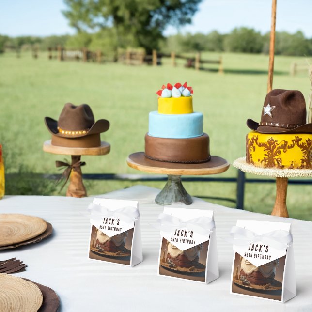 Cowboy-Themed Birthday Gefälligkeitsboxen Geschenkschachtel (Von Creator hochgeladen)