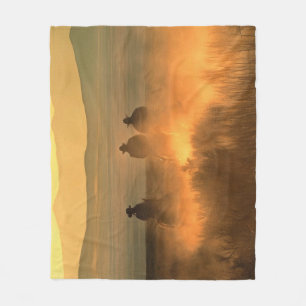 Cowboy-Trio: Berglandschaft. Fleecedecke