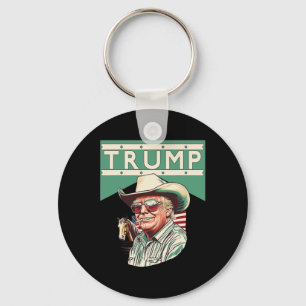 Cowboy Trump ist mein Präsident Schlüsselanhänger