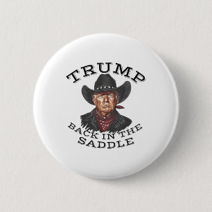 Cowboy Trump kehrt in die Satteleinweihung 2025 zu Button