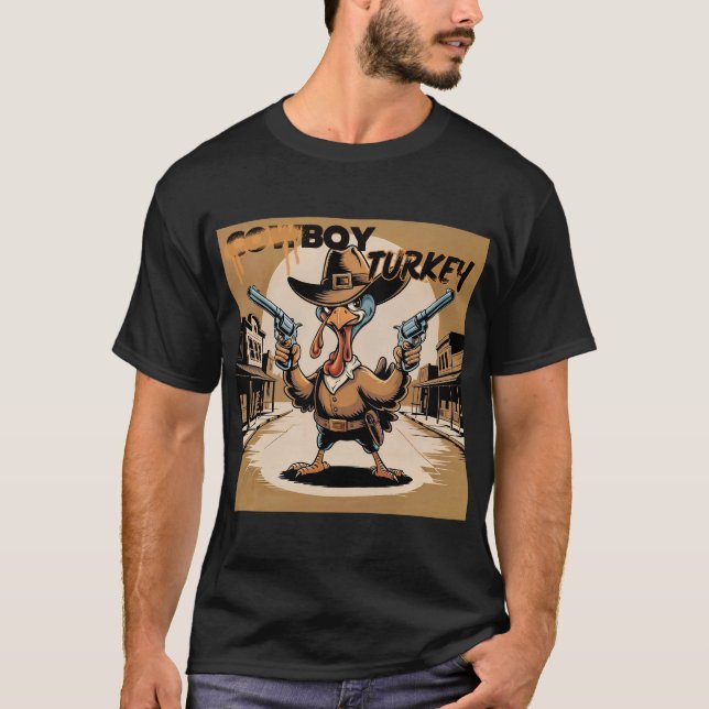 Cowboy-Truthahn T-Shirt (Vorderseite)