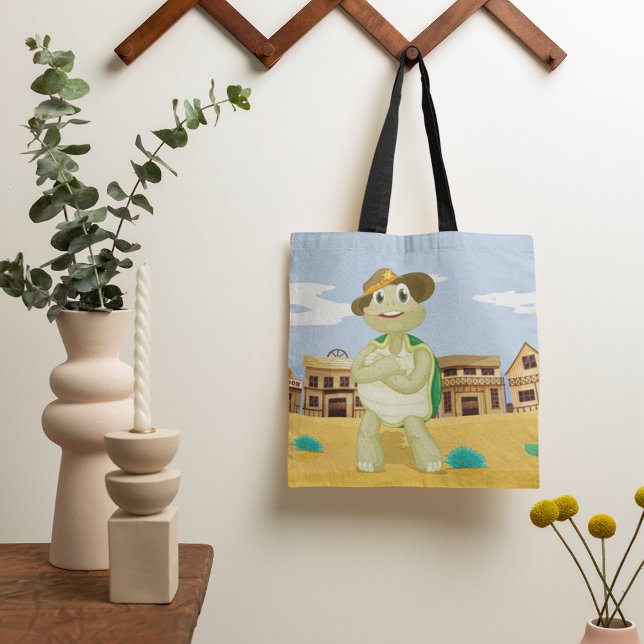 Cowboy Turtle Tote Bag (Von Creator hochgeladen)
