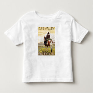 Cowboy u. Pferd - Sun Valley, Idaho Kleinkind T-shirt