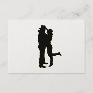 Cowboy und Cowgirl in der Liebe-Silhouette RSVP Karte