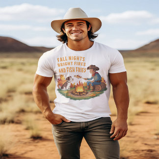 Cowboy und Kuhhhund kochen Herbstfisch T-Shirt