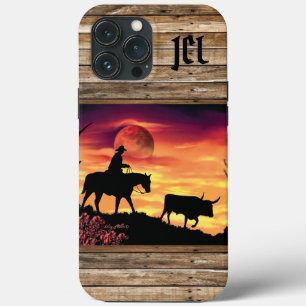 Cowboy und Longhorn Steer Case-Mate iPhone Case