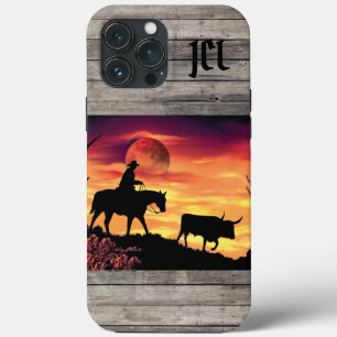 Cowboy und Longhorn Steer Case-Mate iPhone Case