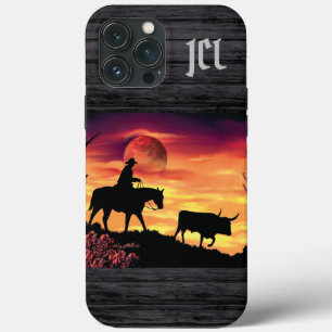Cowboy und Longhorn Steer Case-Mate iPhone Case