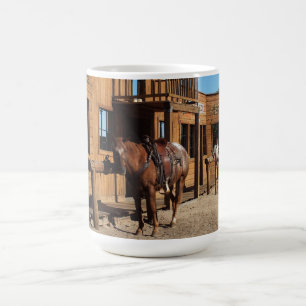Cowboy und Pferd im wilden Westen, USA Kaffeetasse