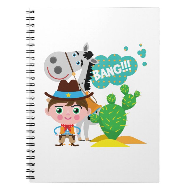 Cowboy und Pferd Notizblock (Vorderseite)