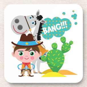 Cowboy und Pferd Untersetzer