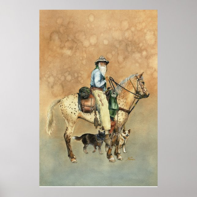 Cowboy und sein Appaloosa Poster (Vorne)