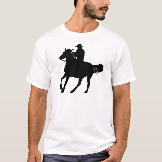 Cowboy und sein Pferd T-Shirt (Vorderseite)