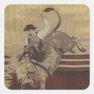 Cowboy Up Bull Rider Stickers