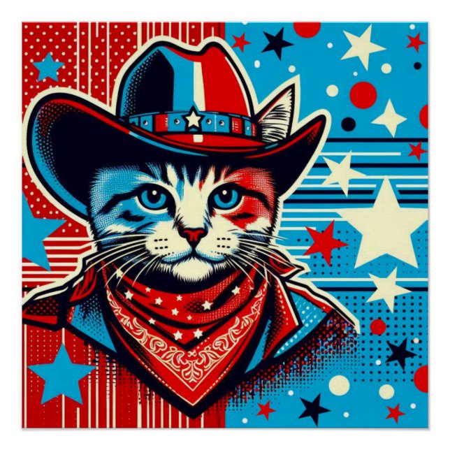 COWBOY UP CAT 4 POSTER (Vorderseite)
