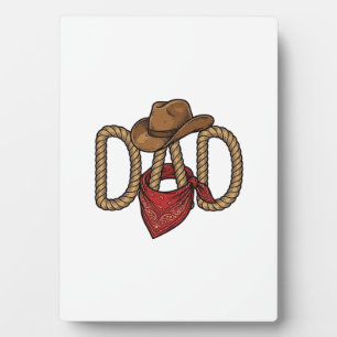 Cowboy-Vater-Seil-Hut-Bandana-Vintage-Gravur-Desi Fotoplatte