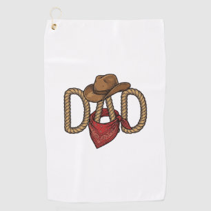 Cowboy-Vater-Seil-Hut-Bandana-vintage-Gravur-Desi Golfhandtuch