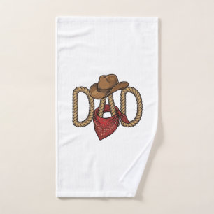 Cowboy-Vater-Seil-Hut-Bandana-vintage-Gravur-Desi Handtuch