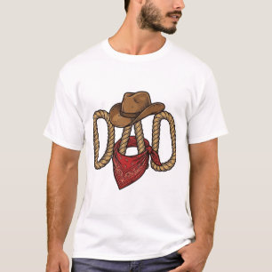 Cowboy-Vater-Seil-Hut-Bandana-vintage-Gravur-Desi T-Shirt
