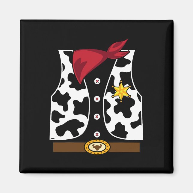 Cowboy Vest Western Sheriff Costume Cool Easy Hall Magnet (Vorne)