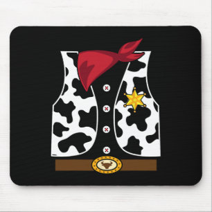 Cowboy Vest Western Sheriff Costume Cool Easy Hall Mousepad
