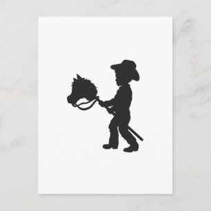 Cowboy - Wählen Sie die Hintergrundfarbe Postkarte