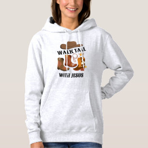 Cowboy WALK TALL MIT JESUS Christlich Hoodie