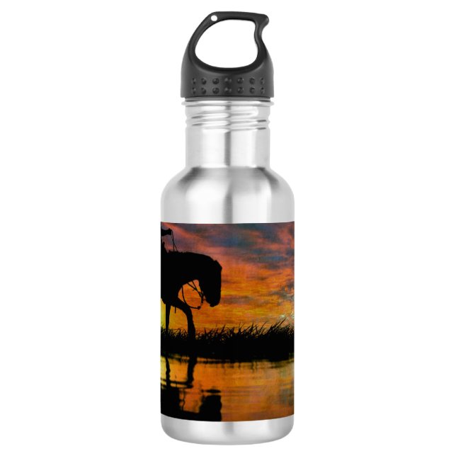 Cowboy Wasserflasche Edelstahlflasche (Vorderseite)