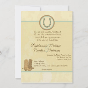 Cowboy Wedding Einladung
