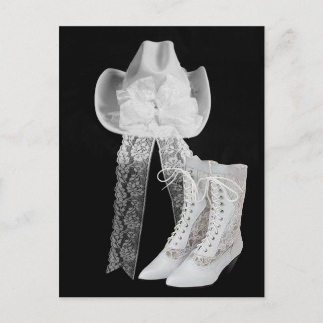 Cowboy Wedding Postkarte (Vorderseite)