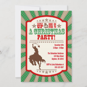 Cowboy-Weihnachtsfeier-Einladung Einladung