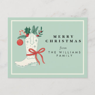 Cowboy Weihnachtsfeiertag Postcard Gruß Feiertagspostkarte